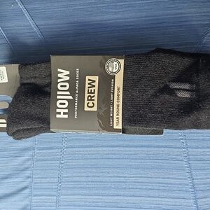 HOLLOW PERFORMANCE ALPACA SOCKS- CREW- BLACK- M